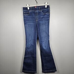 Spanx Jean-ish Bootcut Pants Medium Dark Wash Stretch Pull-On Denim Look